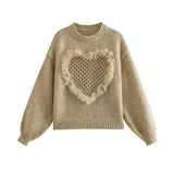 a heart sweater for Women