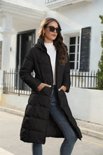 Warm down cotton jacket women coat hooded mid length slim quilted