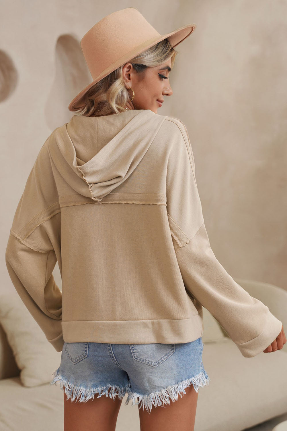 Casual Drop-Shoulder hoodies for women