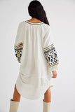 caftan Vacation Embroidered Loose Cardigan Dress