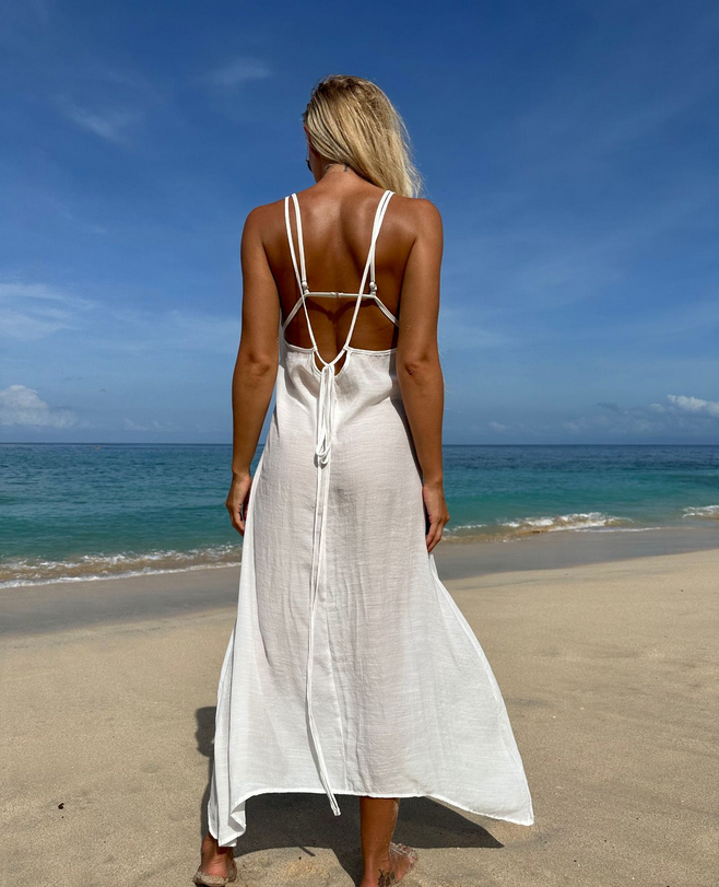 Strap Backless Beach Dress