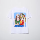 Autumn Youth College Round Neck Girl Printed Straight T-Shirt