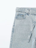 Elastic Waist Blue Jeans for Women