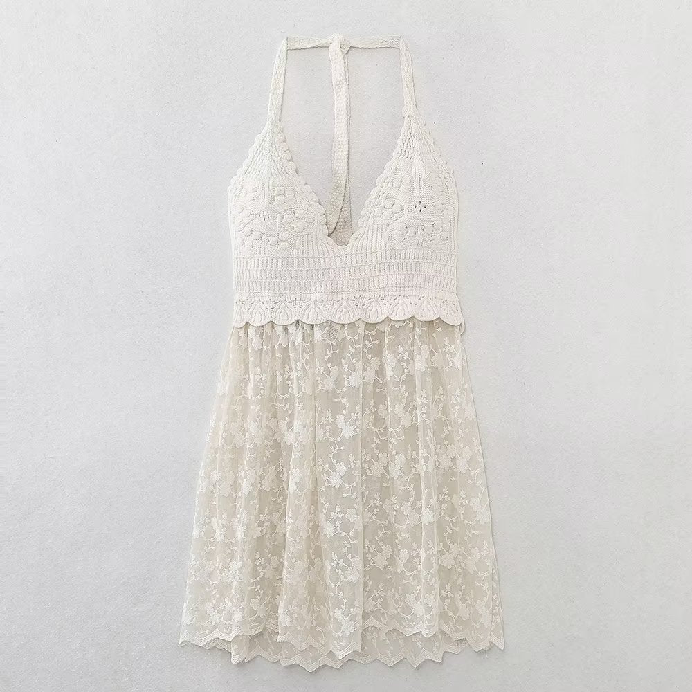 Women's Embroidery Stitching Knitted Top