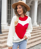 Big Love Valentine Day Peach Heart Sweater