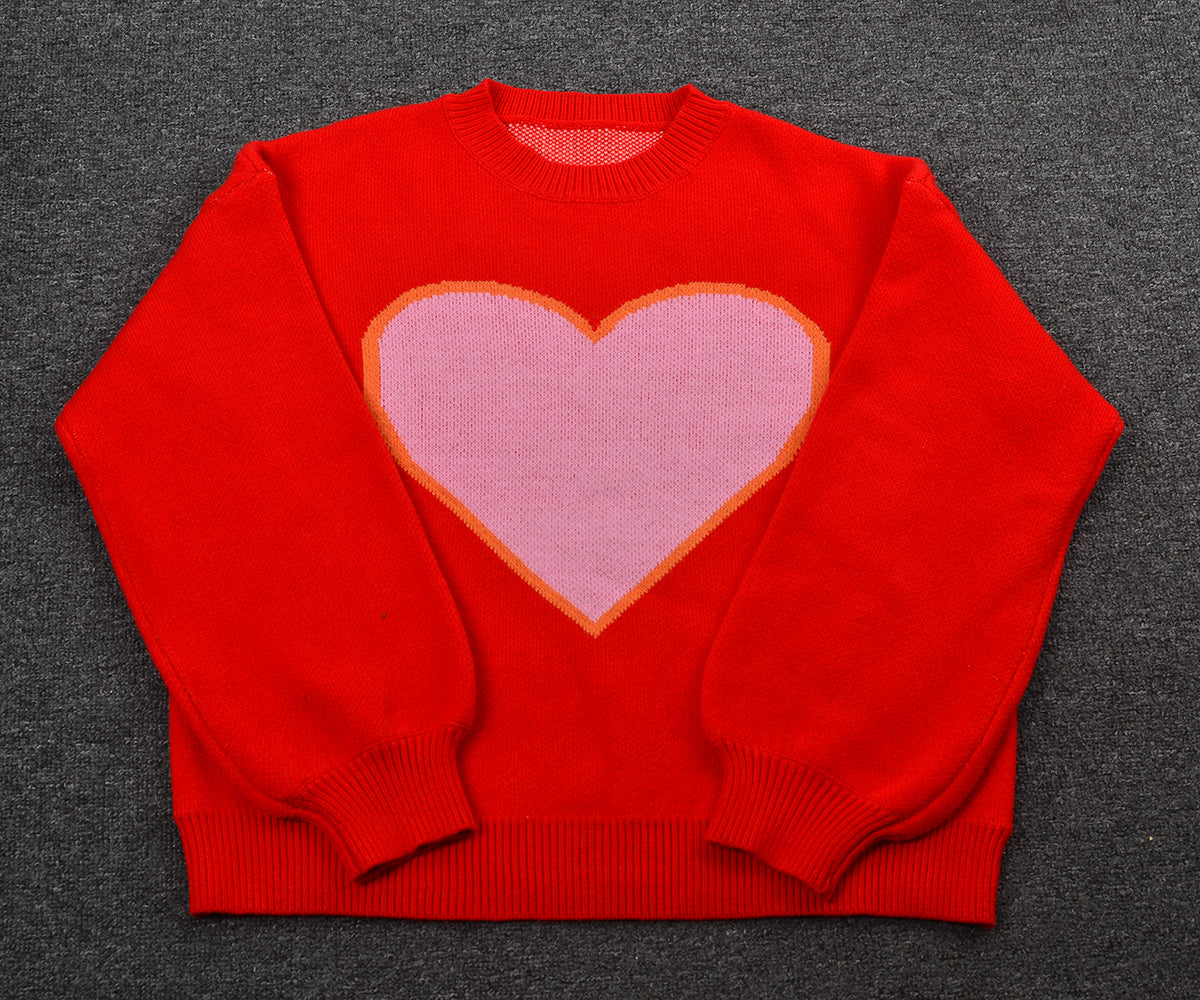 Big Love Valentine Day Round Neck Sweater