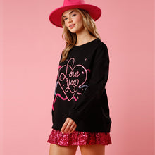 Women's Crewneck Valentine’s Day Sequin Sweater