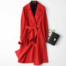 Slimming Hepburn Woolen Coat Mid Length Double Faced Cashmere