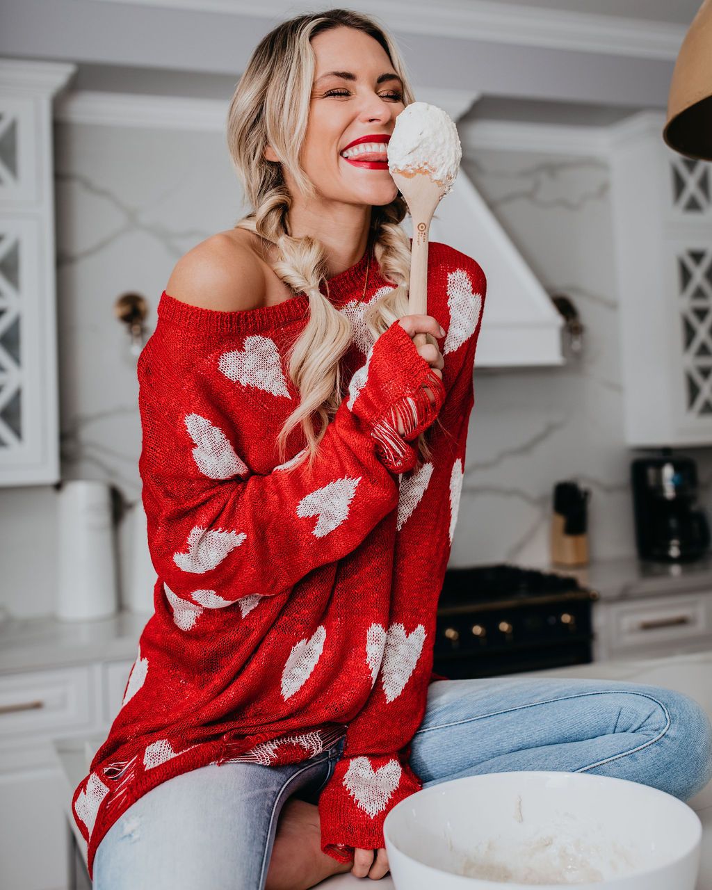 Heart Trendy Knitwear Sweater Women