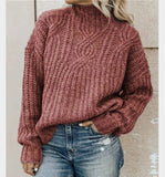 Women's Turtleneck Knitted Pullover Sweater