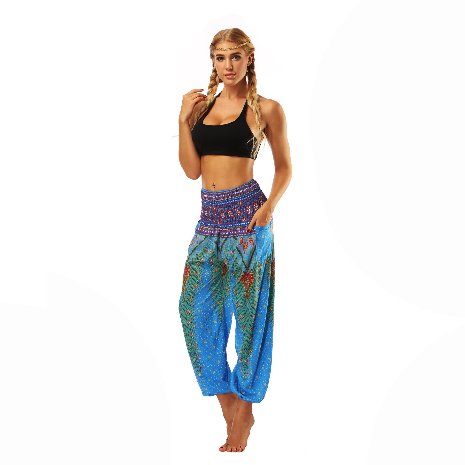 Belly Dance Ethnic Casual Pants Women Yoga Bloomers