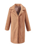 Fashionable long faux fur coat for women