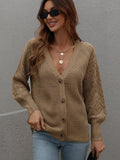 Women's Solid-Color Knit Cardigan Loose Sweater