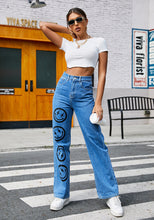 Street Jeans Women Straight Blue Trousers