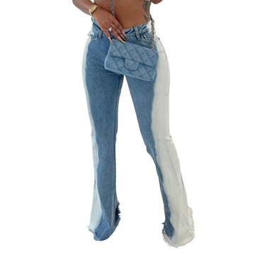 pull on jeans for women Elastic Gradient Color