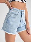 Street Jeans Women Frayed Shorts