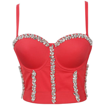 Beaded Wrapped Chest Shaping Non-Slip Performance Bra