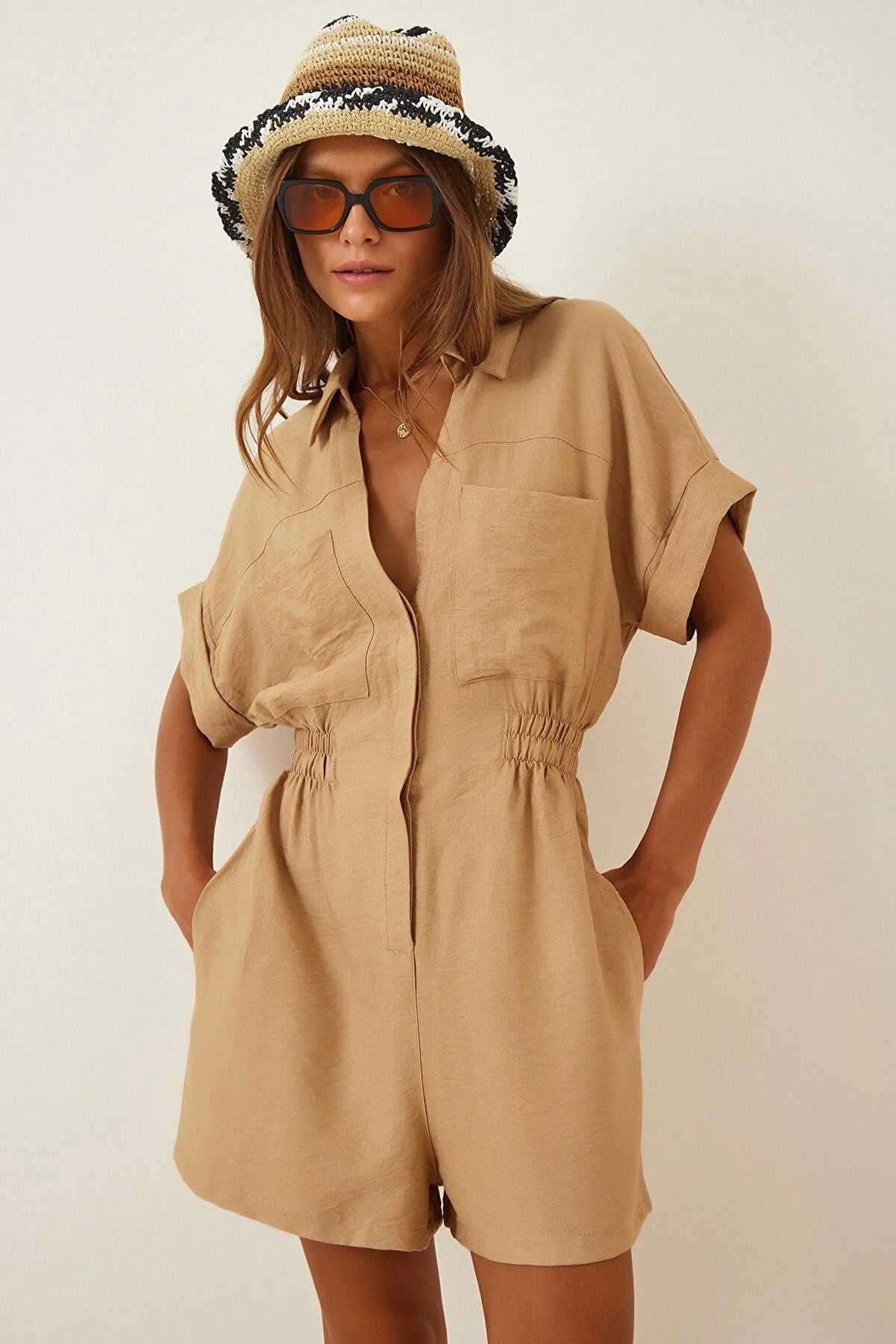 Short Sleeve romper for tall woman
