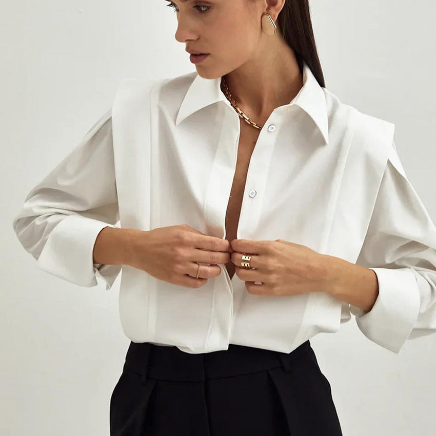 Office of Long Sleeve Shirt Right Angle Shoulder