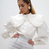 French Palace Doll Collar White Shirt for women