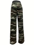 Camouflage Print Comfort Casual Elastic Rope Sweatpants