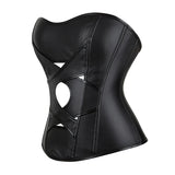 Leather Zipper Hollow Out Cutout-out Corset