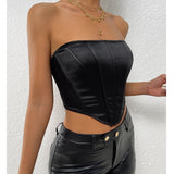 cropped Backless Wrapped Chest Corset Bandana Vest