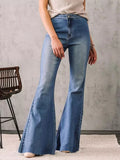Slim Fit Stretch Flared Pants Women Jeans