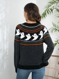Cute Ghost Retro Cardigan Sweater for Women