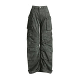 Tie-Dye Camouflage Multi-Pocket Cargo Pants for Women