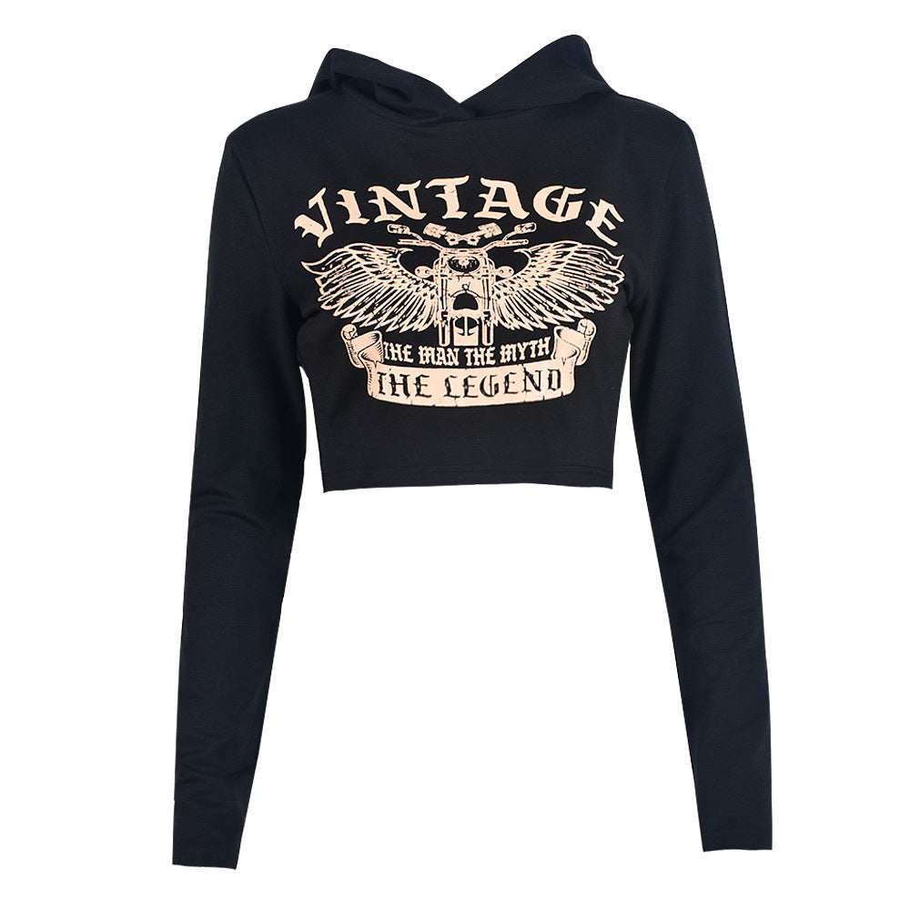 Vintage Cropped Outfit Cool Hoodies For Women