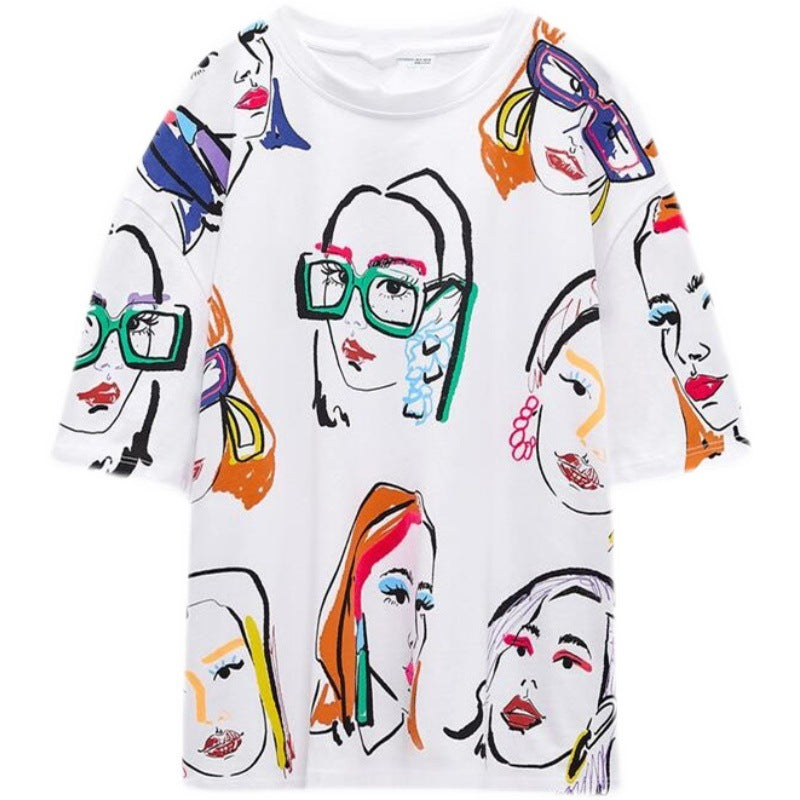Velvet Girl Printed T-shirt For Women