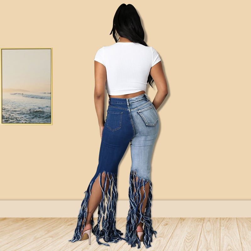 White Silk Washed Sexy Jeans for Women