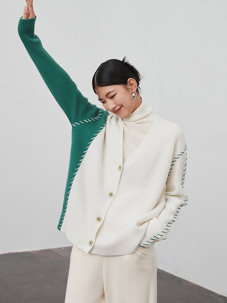Knitted Cardigan Women Lazy Wind Wool Sweater Coat