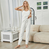 Pure Color Half Edge Velvet Pajamas Home Wear Sexy Knitted Sling