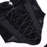 Black Lace Two Piece Pants Set