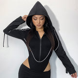 Street Cool Long Sleeve Jumpsuit with hood