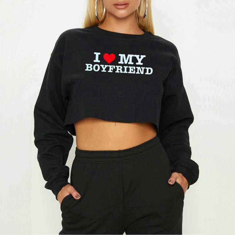 I Love My Boyfriend Sweatshirt For Women